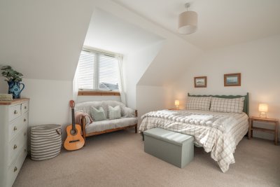 The second double is also very spacious, with sofa sitting area too