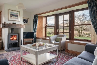 Watch wildlife from the window and enjoy views to the hills