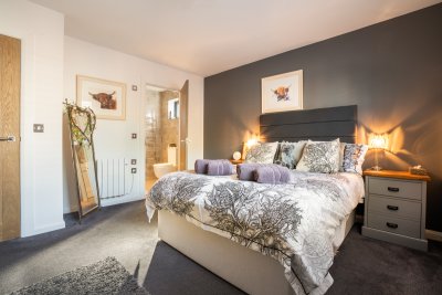 The spacious master bedroom, complete with en-suite