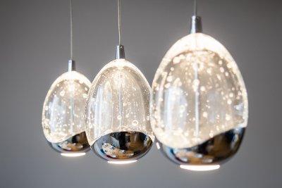 Feature lighting adds elegant touches throughout