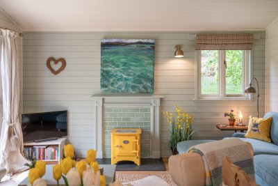 The feature Everhot stove makes a welcoming focal point