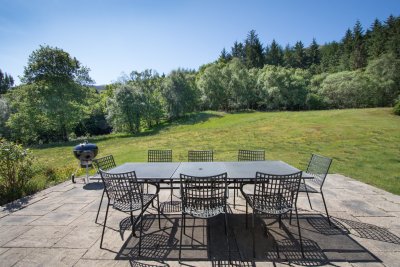 Garden seating with views over the rear garden