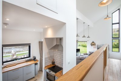 Walkway above the living space