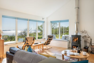 The light-bathed living area is somewhere you'll struggle to leave!