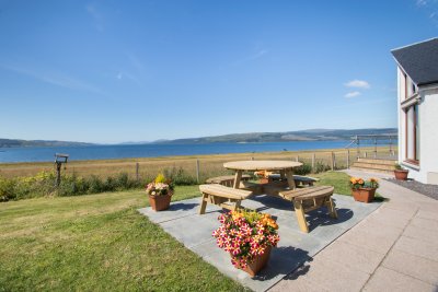 Eala Bhan garden sitting area with great views