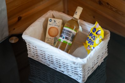 A welcome basket of local treats