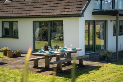 Entertain alfresco with this patio just a stone's throw from the kitchen through double doors