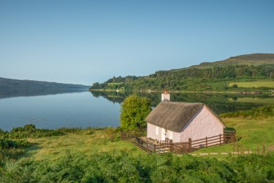 Picturesque setting beside the shore in the small settlement of Kilfinichen