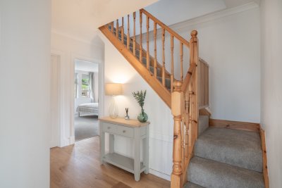The hallway at the cottage (please note: there is no access to the upstairs)