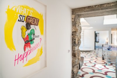 Striking artworks enliven even the simplest of spaces at Gorsten