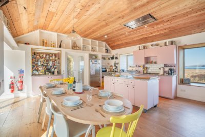 With lofty ceilings, timber panelling and unique furniture pieces, this property truly stands out