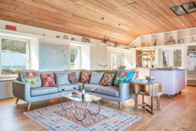 Cosy soft furnishings lend an inviting feel to this magnificent home