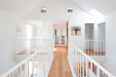 Elevated walkway on upper floor