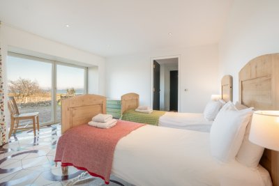 Enjoy fantastic views from the twin bedroom too