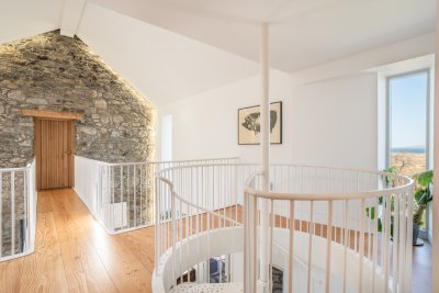 Recessed lighting sets off the period features