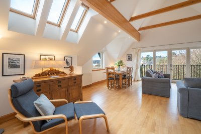 Plenty of inviting spots to settle down with a book or glass of wine