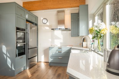 The modern kitchen is excellently appointed to make self catering a breeze