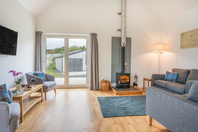 Sitting area at Heather Brae (open plan with kitchen/dining area)