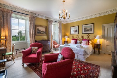 The master bedroom at Kilfinichen House is certain to impress