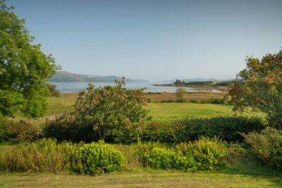 Soak up the sea views from the garden at Kilpatrick Farmhouse