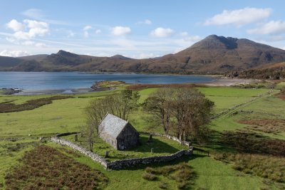Looking over the mausoleum at the end of the beach