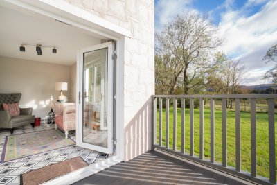 The purpose-built deck is a great spot to soak up the sea view