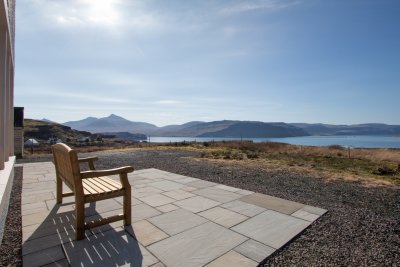 Patio area with bench