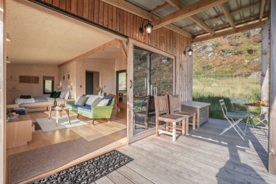 Enjoy meals alfresco on the covered deck