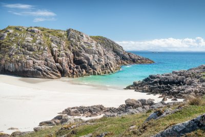 Explore the fantastic coastline of the Ross of Mull and discover sandy white bays
