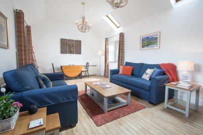 Beautiful living area in the former 'piping room'