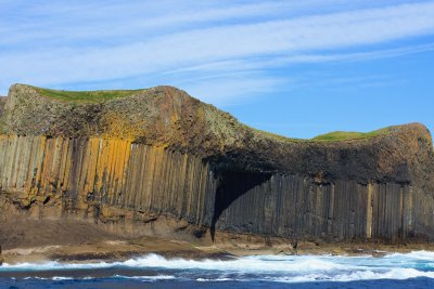 Hop aboard a boat trip to Staffa from the pontoons