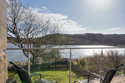 Wake up and enjoy a coffee with loch views