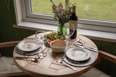 The table is set at The Bothy