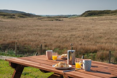 Enjoy breakfast alfresco on bright days