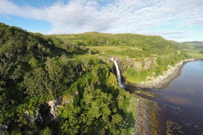 Eas Fors waterfall close the cottage