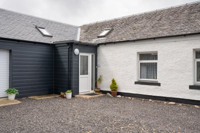 Parking area and rear entrance