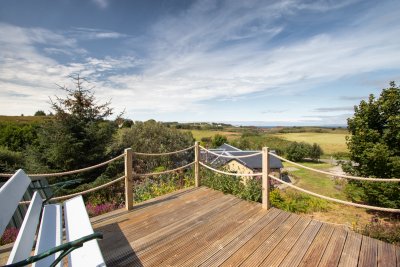 Enjoy a bird's eye view from the elevated garden sun deck