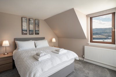 The views follow you upstairs to the beautifully appointed bedrooms