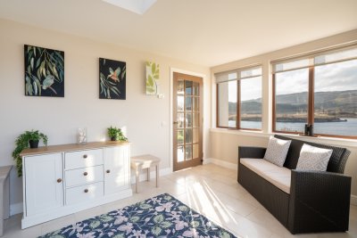 The sun room offers yet more wonderful views