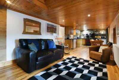 Enjoy a coffee in the open plan kitchen seating area