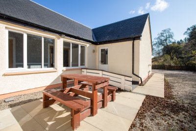 Patio and picnic bench