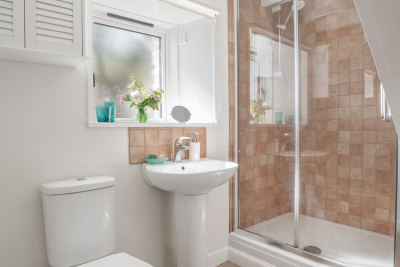 The family shower room on the ground floor