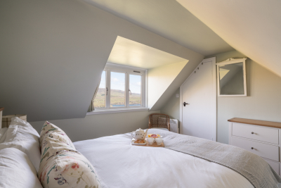 Enjoy sea views from the master double