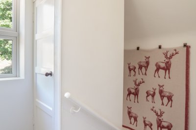 The winding staircase at Carsaig Cottage West