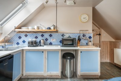 The kitchen is small but perfectly formed