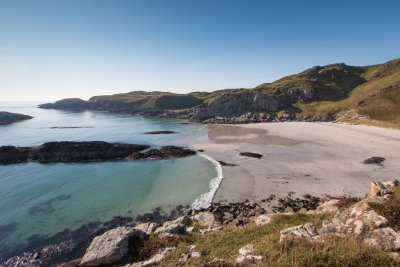 Beautiful sandy bays on the Ross of Mull to explore
