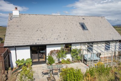 Willowbank's rear patio area, a nice suntrap!