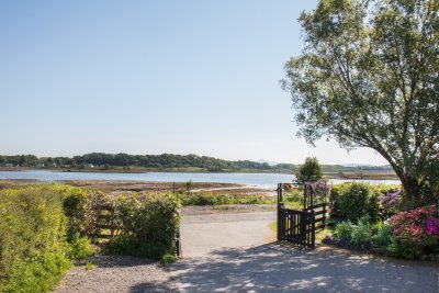 View over Loch Don with distant mountains