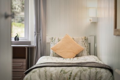 Peeking into the twin bedroom, which promises a perfect night's sleep