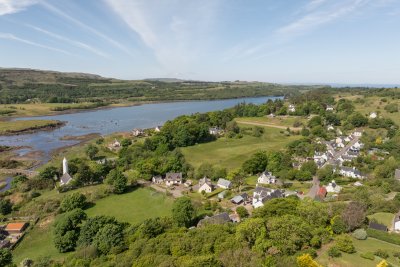 Looking down over the village